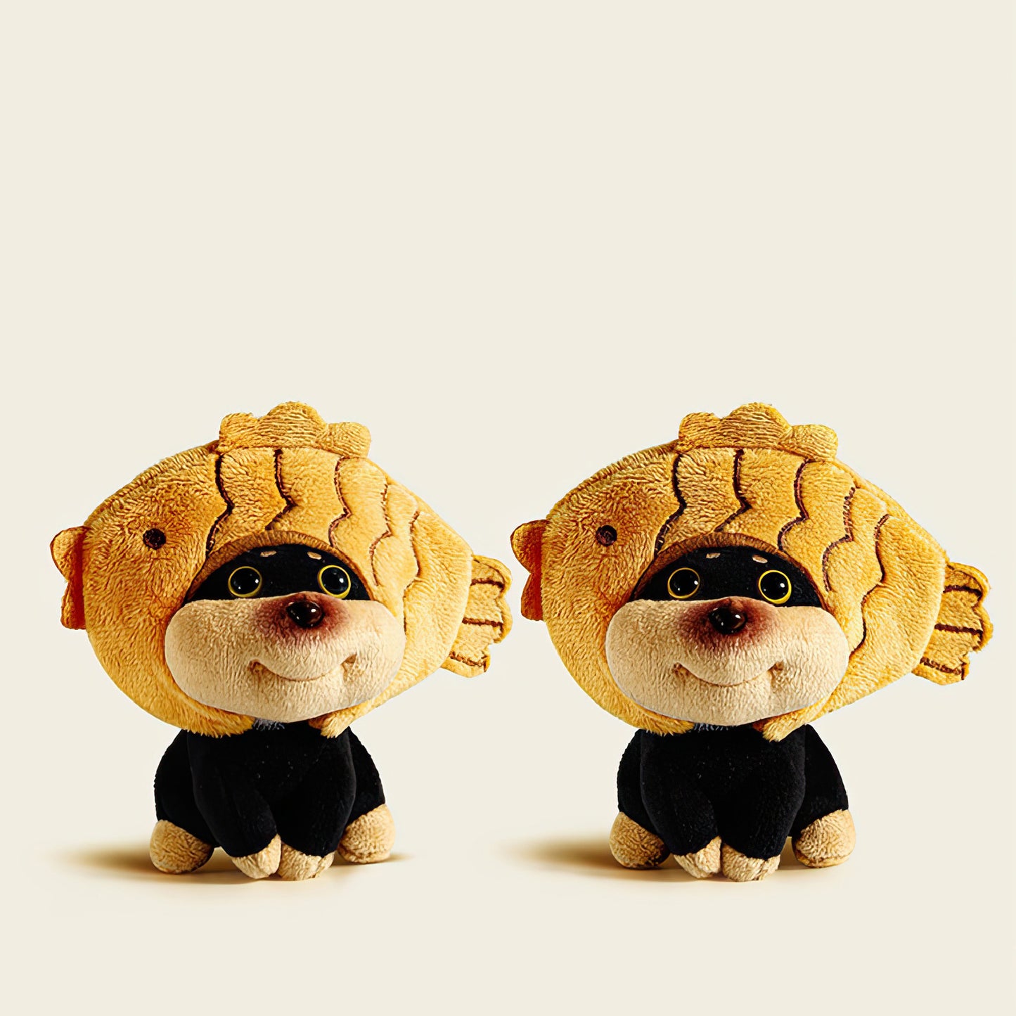 Cute Taiyaki Dog Plush Keychain Bag Charm