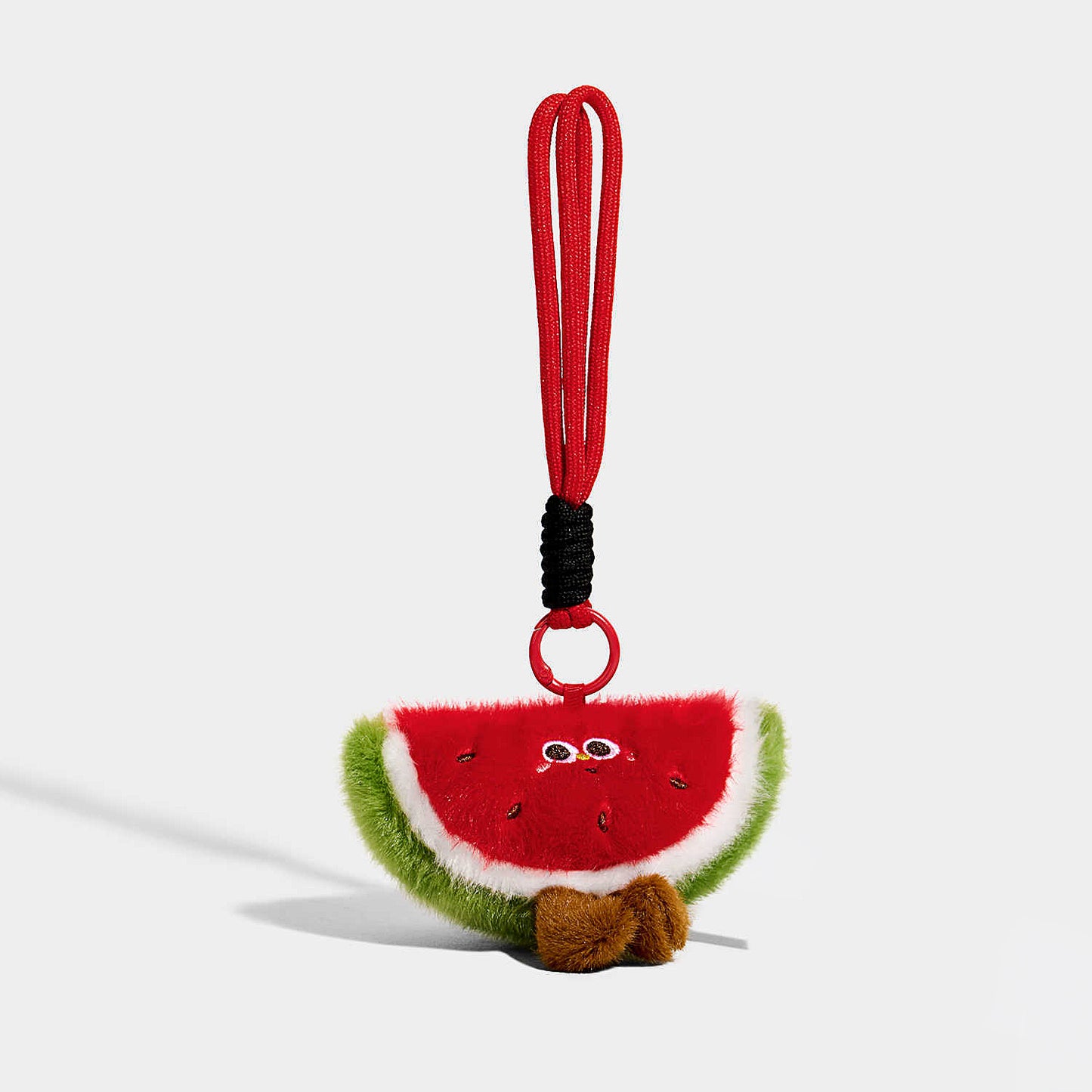 Cute Smiling Watermelon Plush Keychain Bag Charm