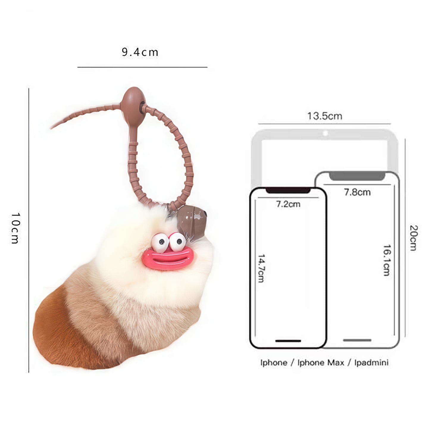 Ugly-Cute Caterpillar Plush Keychain Bag Charm