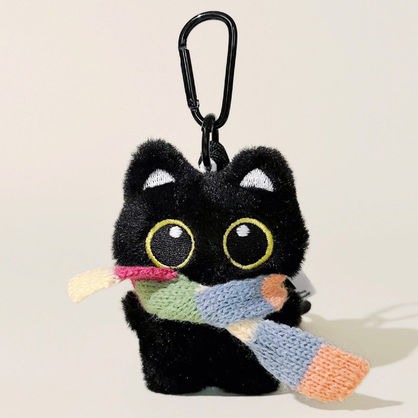 Cute Black Cat Plush Keychain Bag Charm