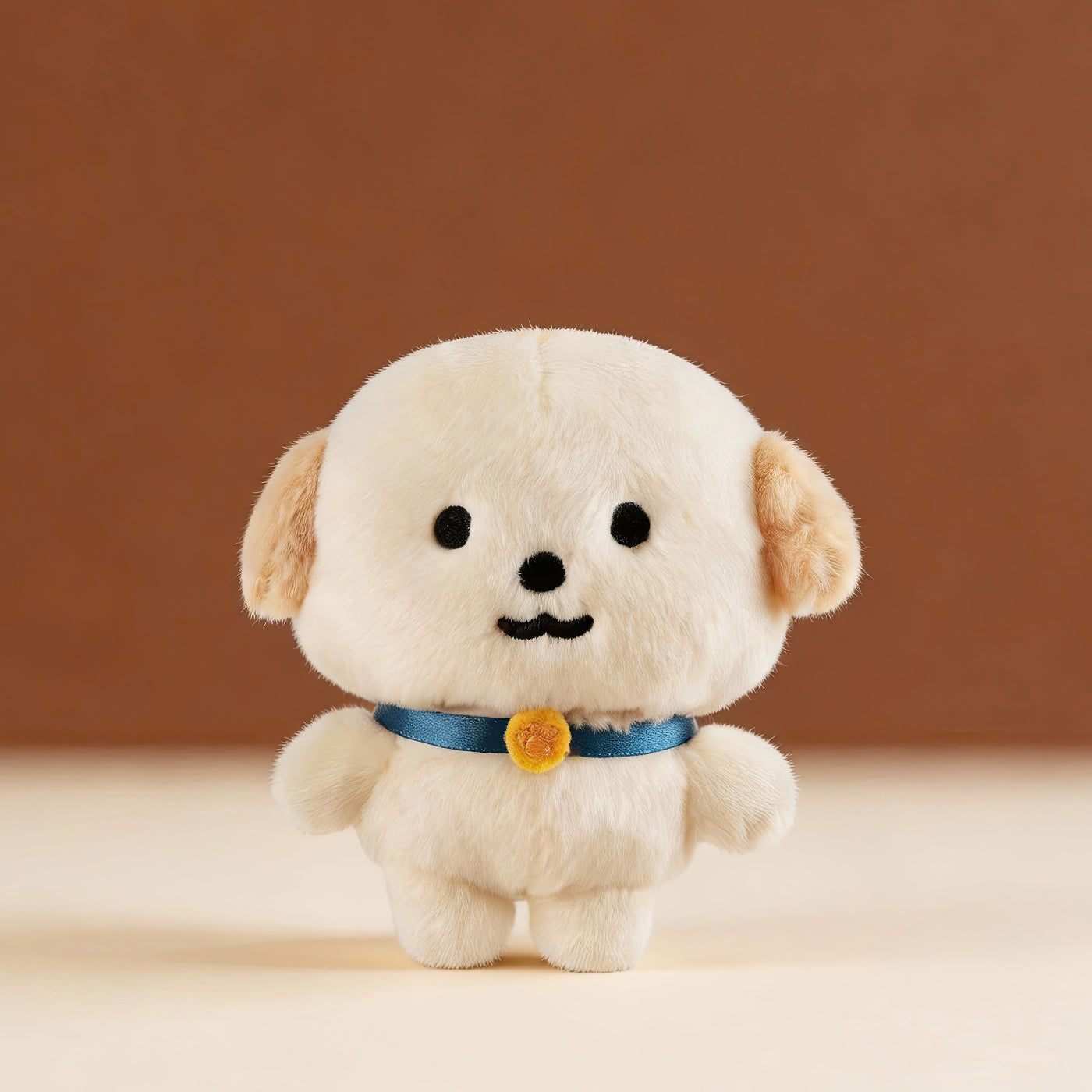 Cute Farmer Puppy Plush Keychain Bag Charm
