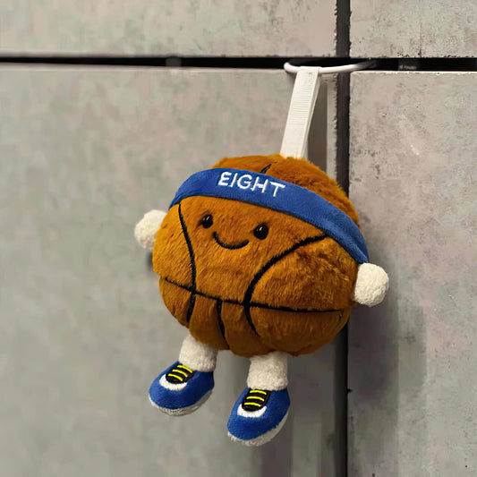 Cute Basketball Plush Keychain Bag Charm