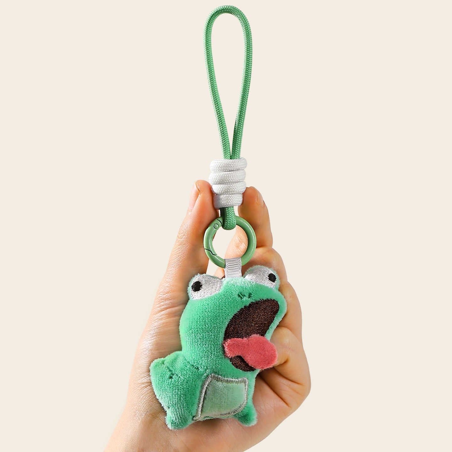 Cute Screaming Lizard Plush Keychain Bag Charm