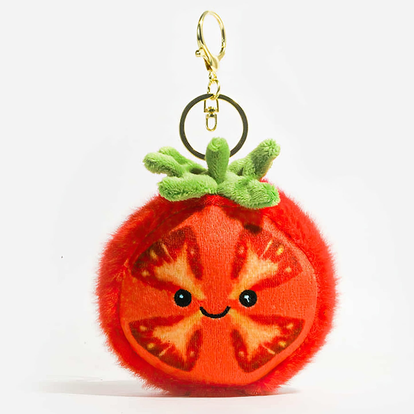 Cute Tomato Plush Keychain Bag Charm