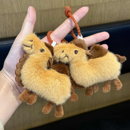 Cute Camel Plush Keychain Bag Charm