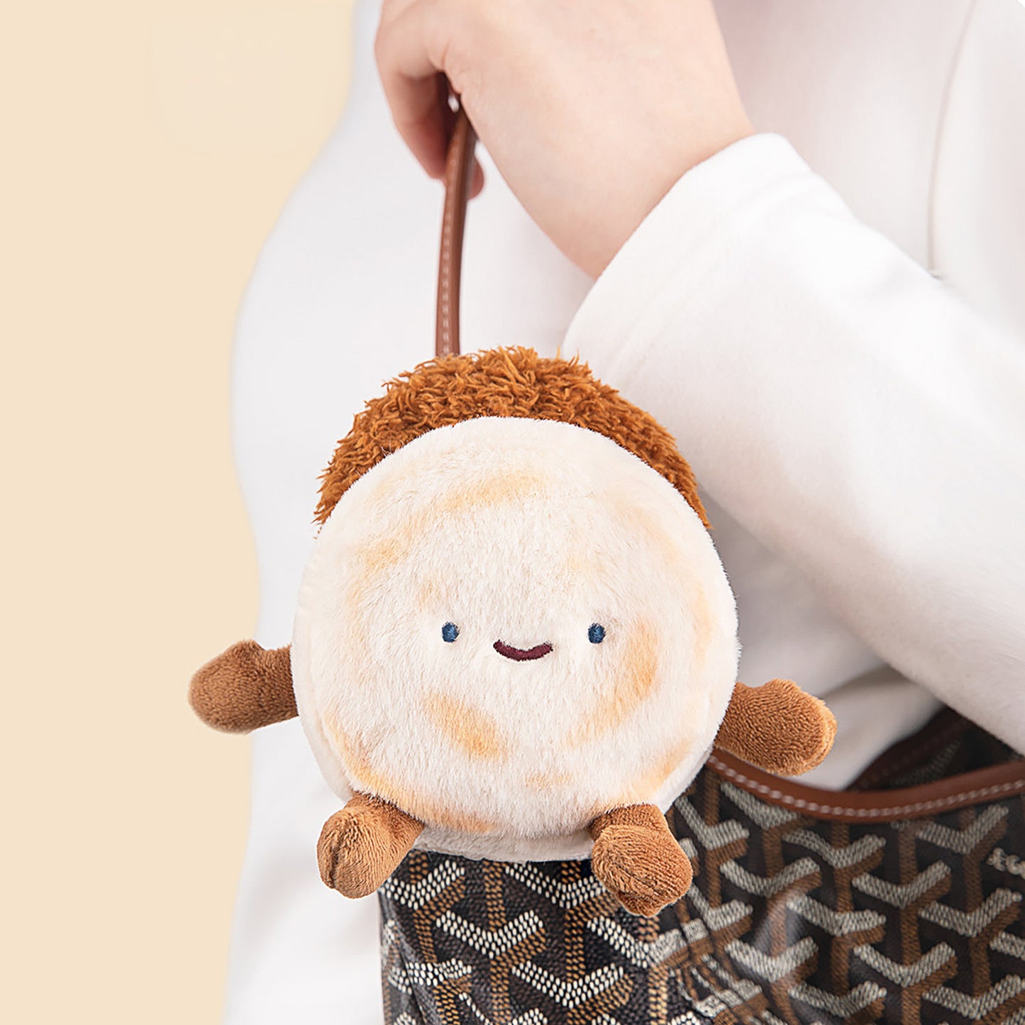 Cute Roujiamo Plush Keychain Bag Charm