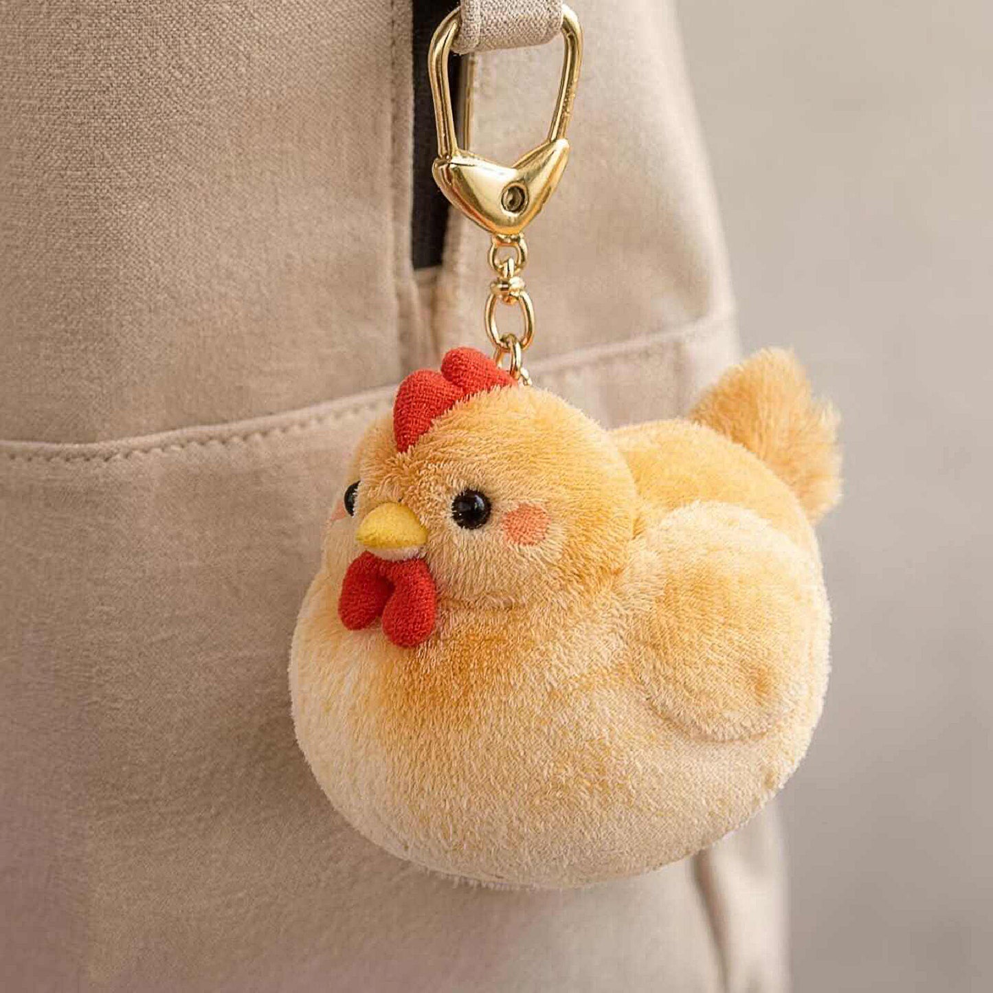 Cute Chick Plush Keychain Bag Charm