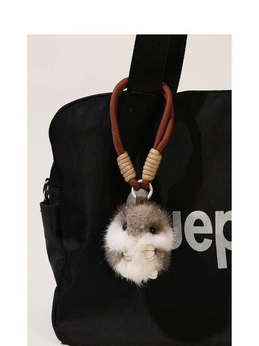 Fluffy Hamster Pom-Pom Plush charm– Your Tiny Bundle of Joy