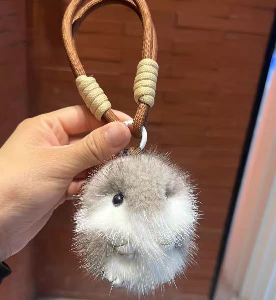 Fluffy Hamster Pom-Pom Plush charm– Your Tiny Bundle of Joy