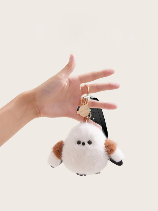 Chubby Fluffy Bird Pom-Pom Plush Charm – Pocket-Sized Kawaii Happiness