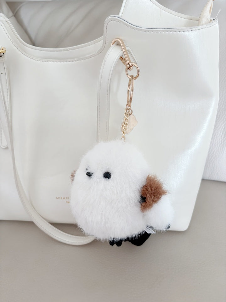 Chubby Fluffy Bird Pom-Pom Plush Charm – Pocket-Sized Kawaii Happiness