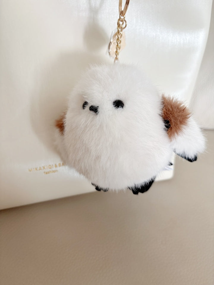 Chubby Fluffy Bird Pom-Pom Plush Charm – Pocket-Sized Kawaii Happiness