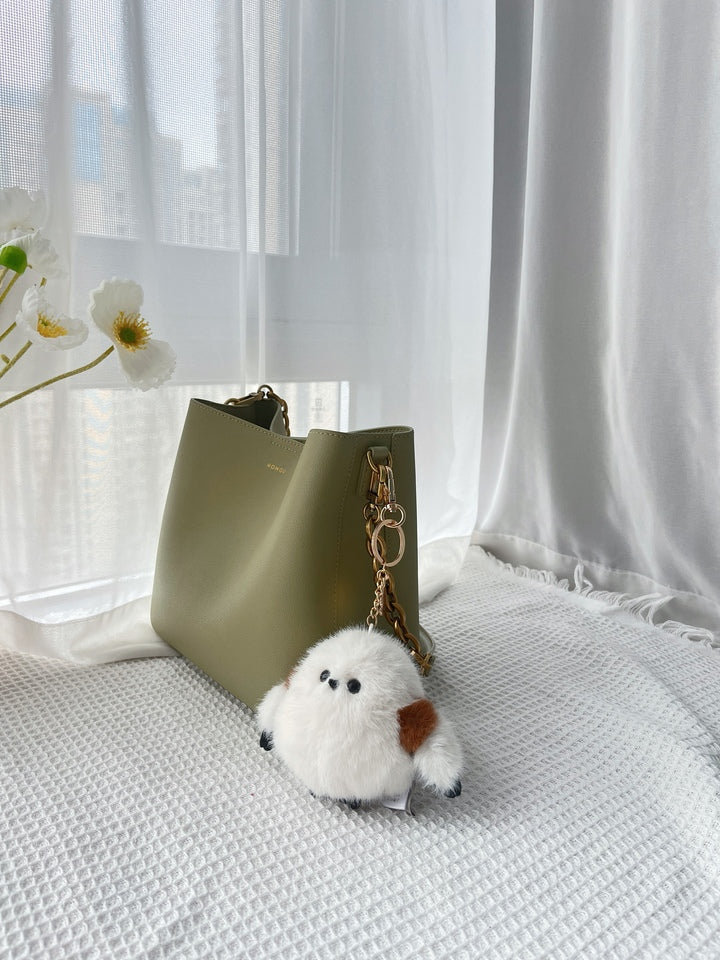 Chubby Fluffy Bird Pom-Pom Plush Charm – Pocket-Sized Kawaii Happiness