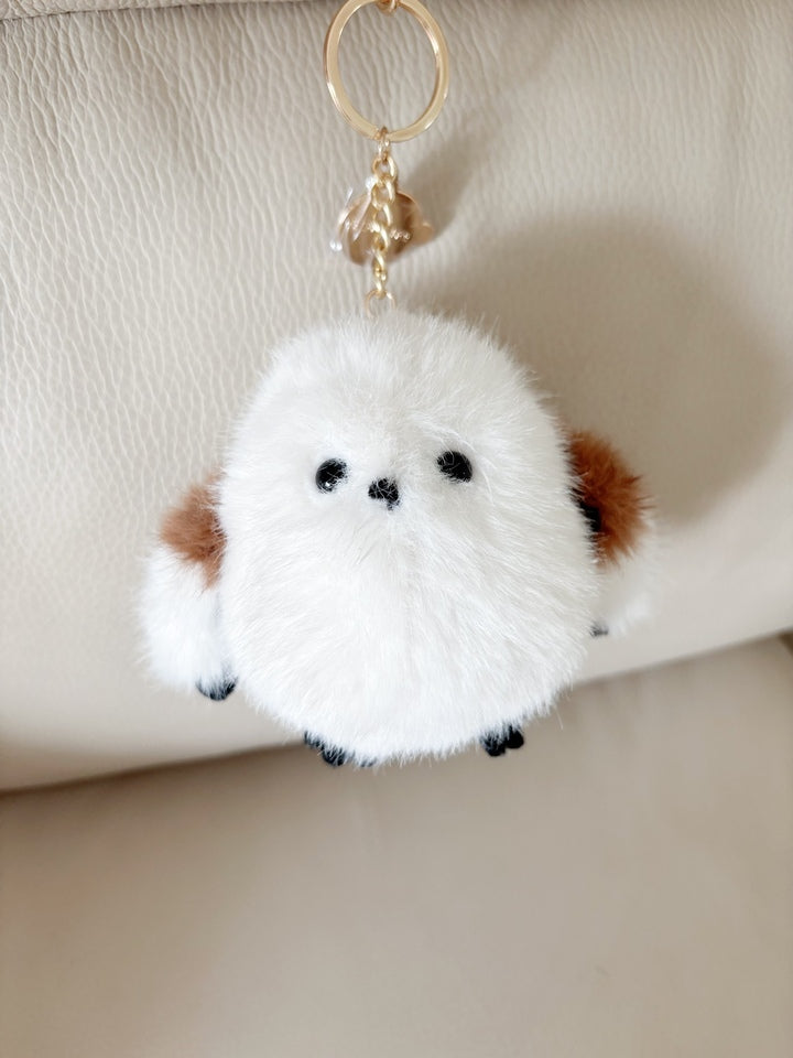 Chubby Fluffy Bird Pom-Pom Plush Charm – Pocket-Sized Kawaii Happiness