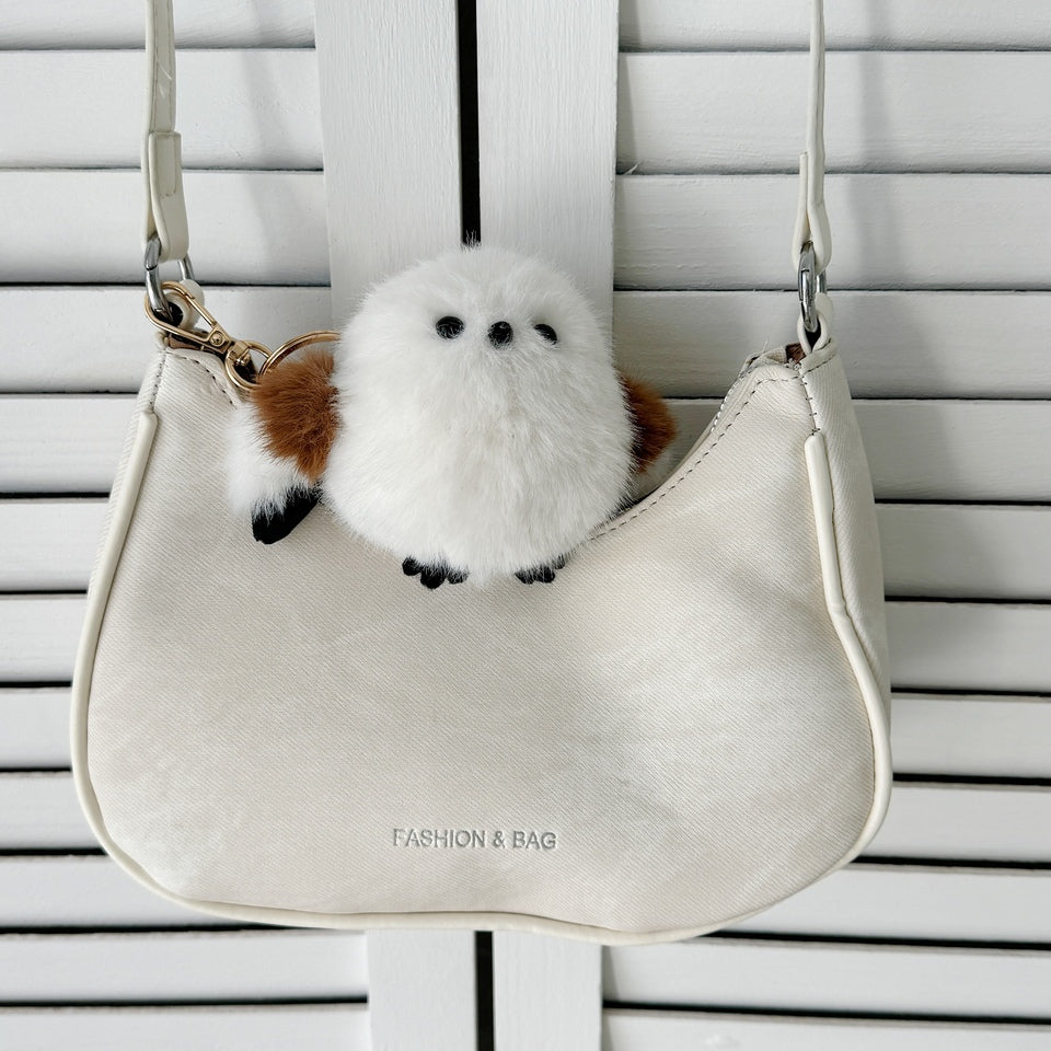 Chubby Fluffy Bird Pom-Pom Plush Charm – Pocket-Sized Kawaii Happiness