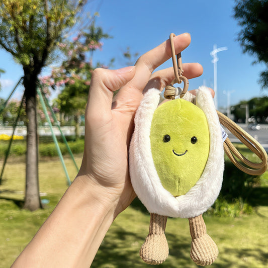 Cute Pistachio Plush Keychain Bag Charm