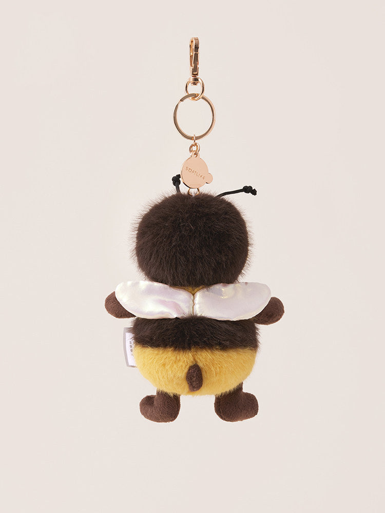 Fluffy Bumblebee Pom-Pom Plush charm– Sweet Buzz of Cuteness