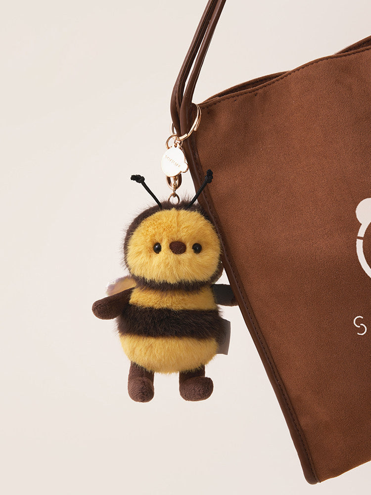 Fluffy Bumblebee Pom-Pom Plush charm– Sweet Buzz of Cuteness