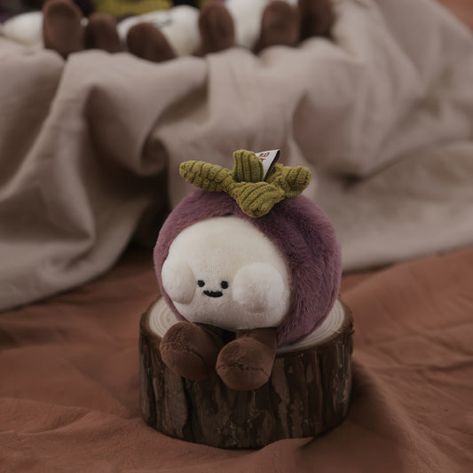Cute Mangosteen Plush Keychain Bag Charm