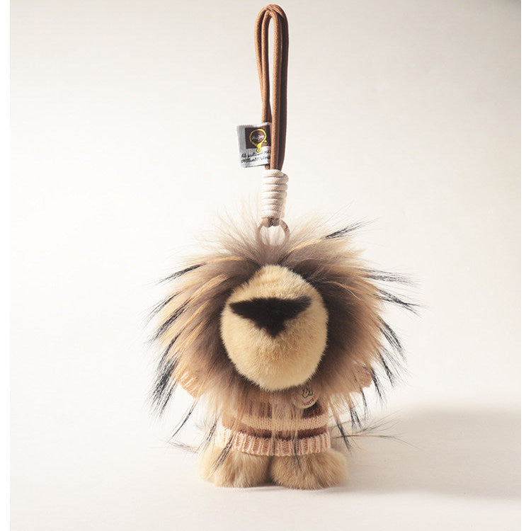 Majestic Fluffy Lion Pom-Pom Pulsh Charm– The King of Cuteness Roars!
