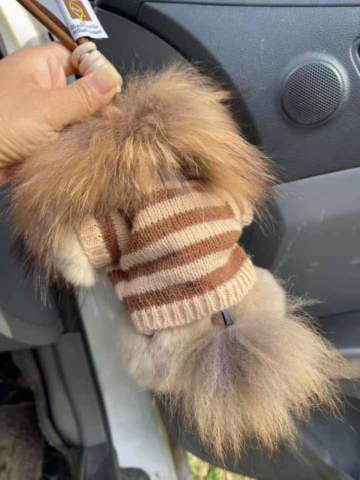 Majestic Fluffy Lion Pom-Pom Pulsh Charm– The King of Cuteness Roars!