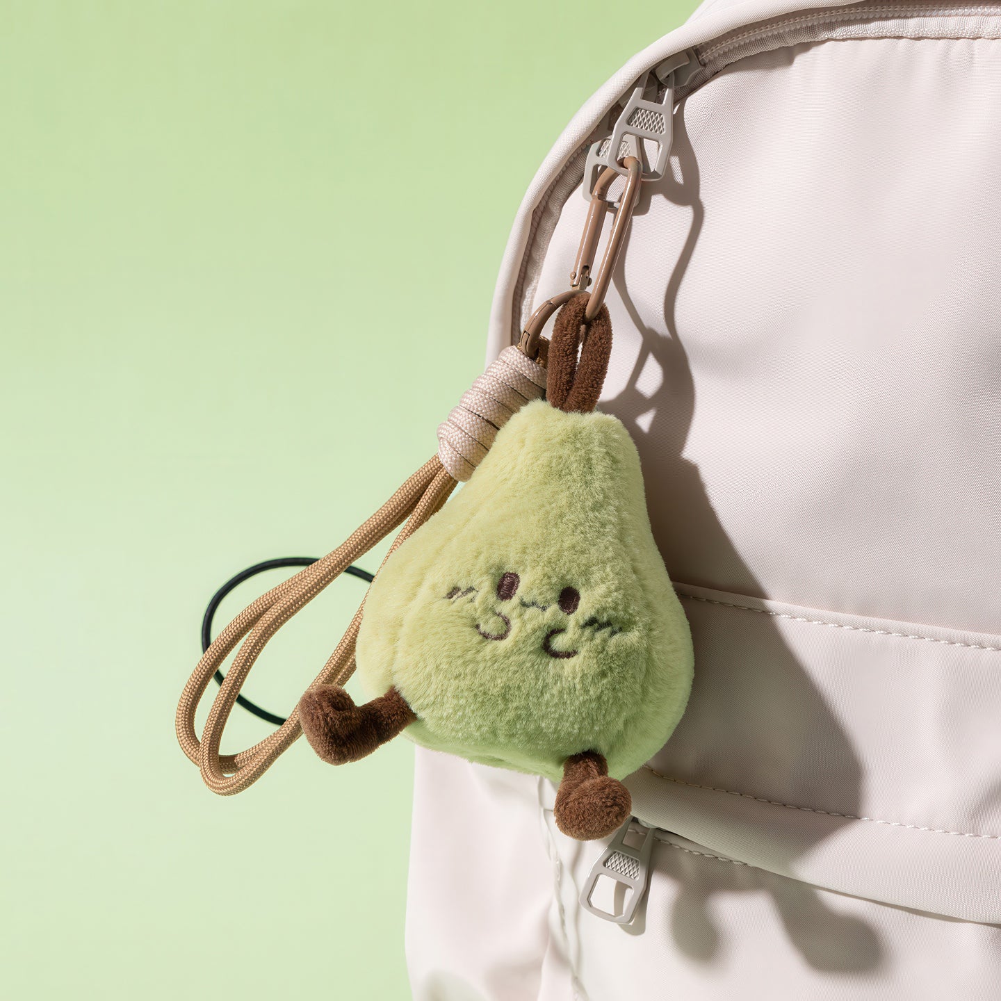 Cute Pear Plush Keychain Stress Relief Bag Charm