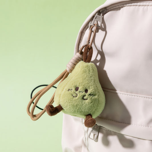 Cute Pear Plush Keychain Stress Relief Bag Charm