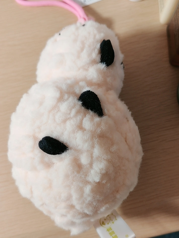 Ultra-Fluffy Chubby Sheep Pom-Pom Plush Charm – Cloud of Cuteness