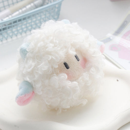 Cute Fluffy Sheep Plush Keychain Bag Charm