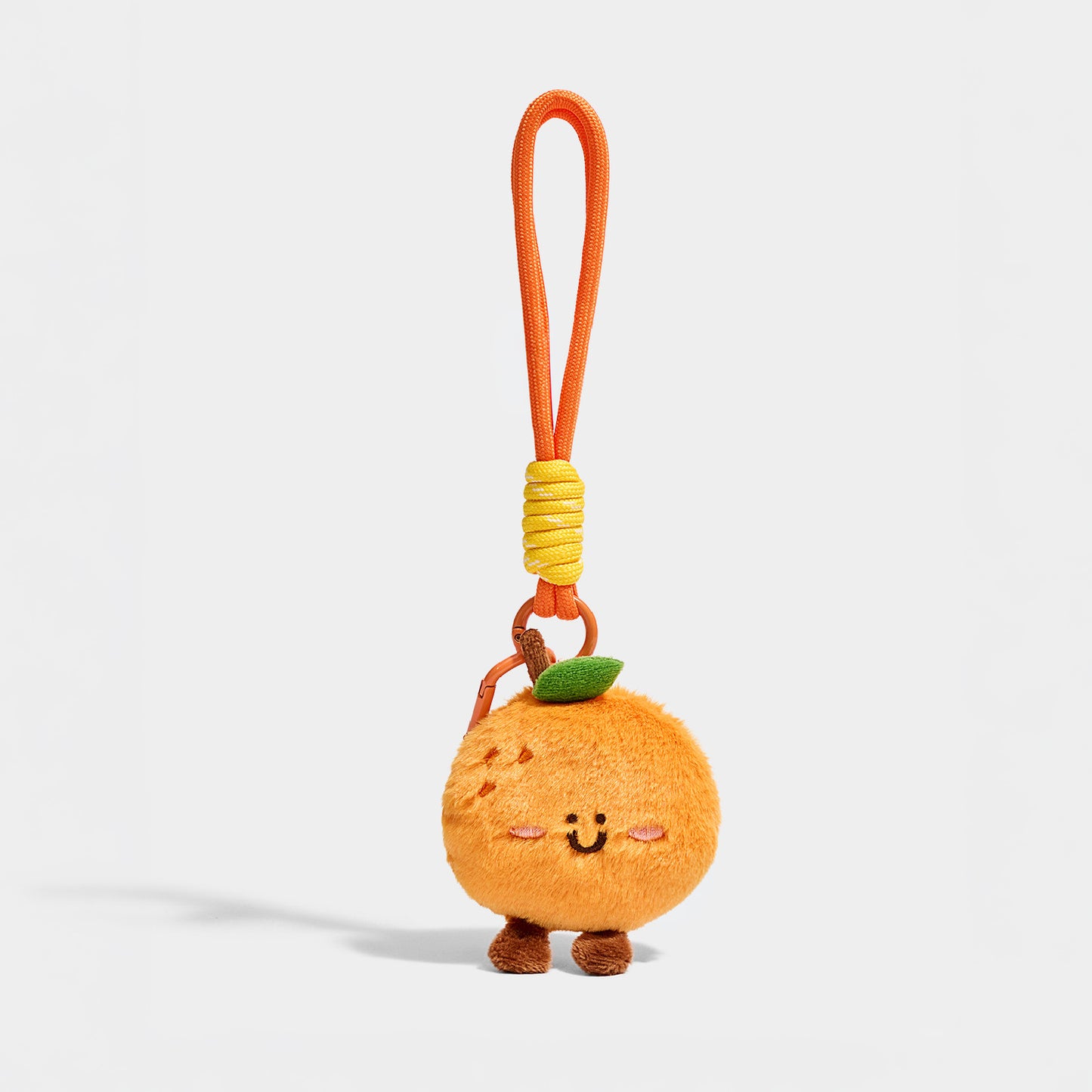 Cute Orange Plush Keychain Bag Charm