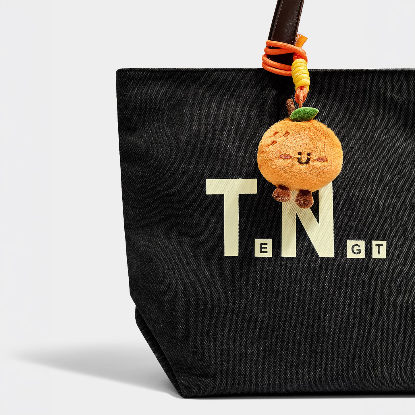 Cute Orange Plush Keychain Bag Charm