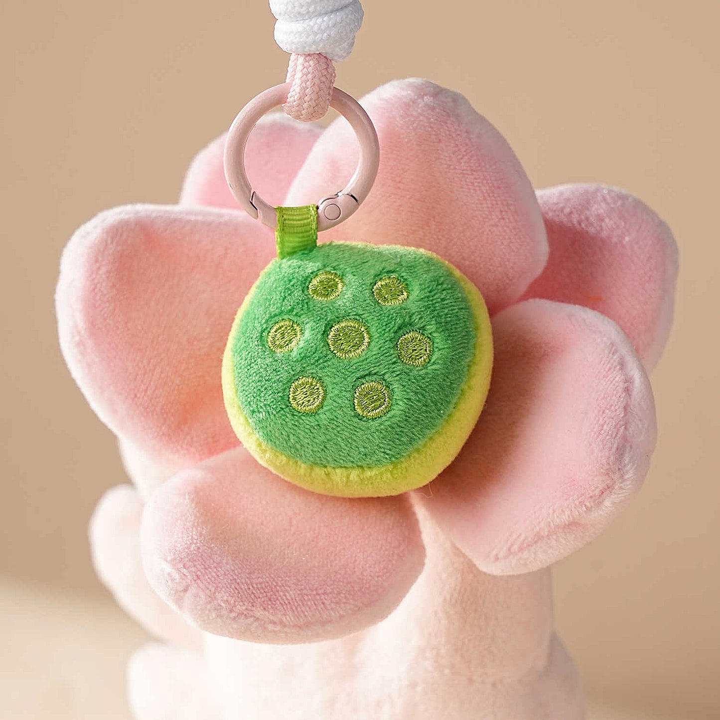 Cute Lotus Plush Keychain Bag Charm