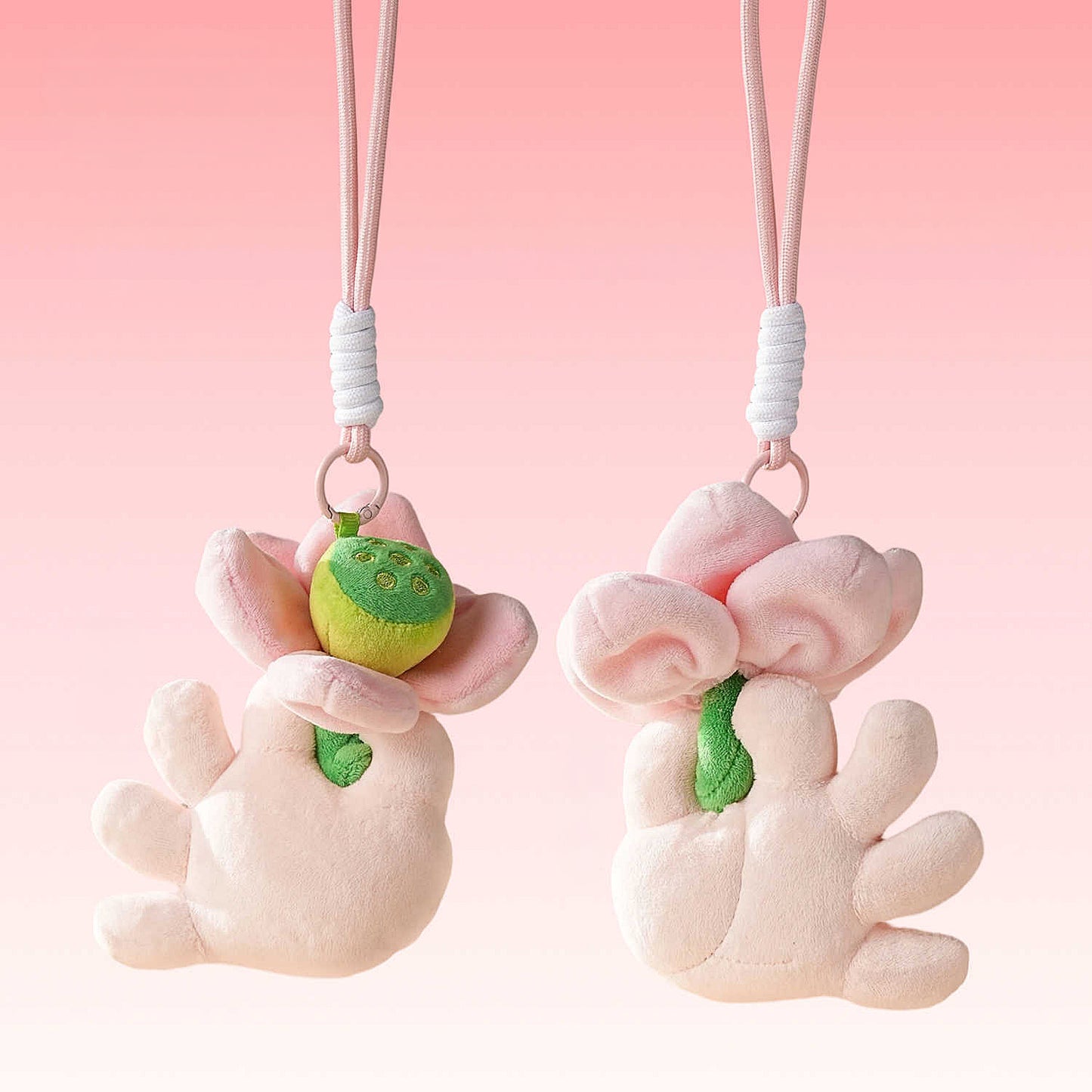 Cute Lotus Plush Keychain Bag Charm