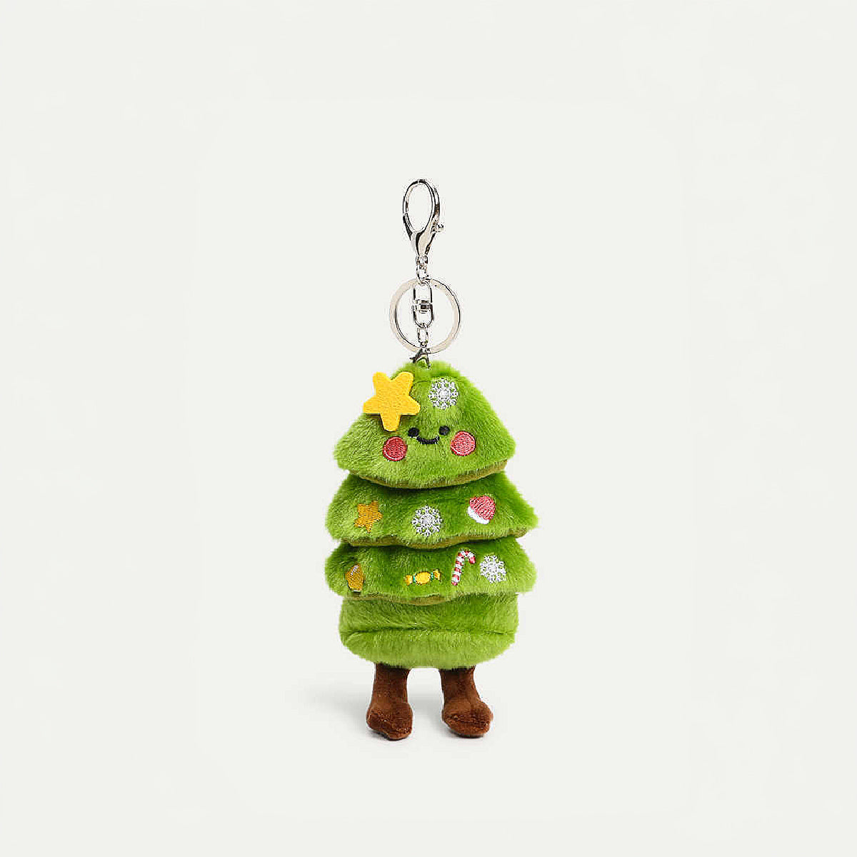 Cute Christmas Tree Plush Keychain Bag Charm