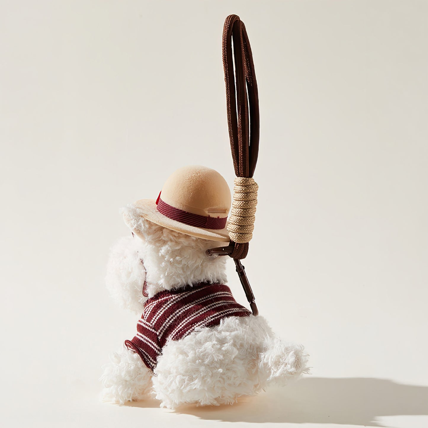 Cute Westie Dog Ring Box Plush Keychain Bag Charm