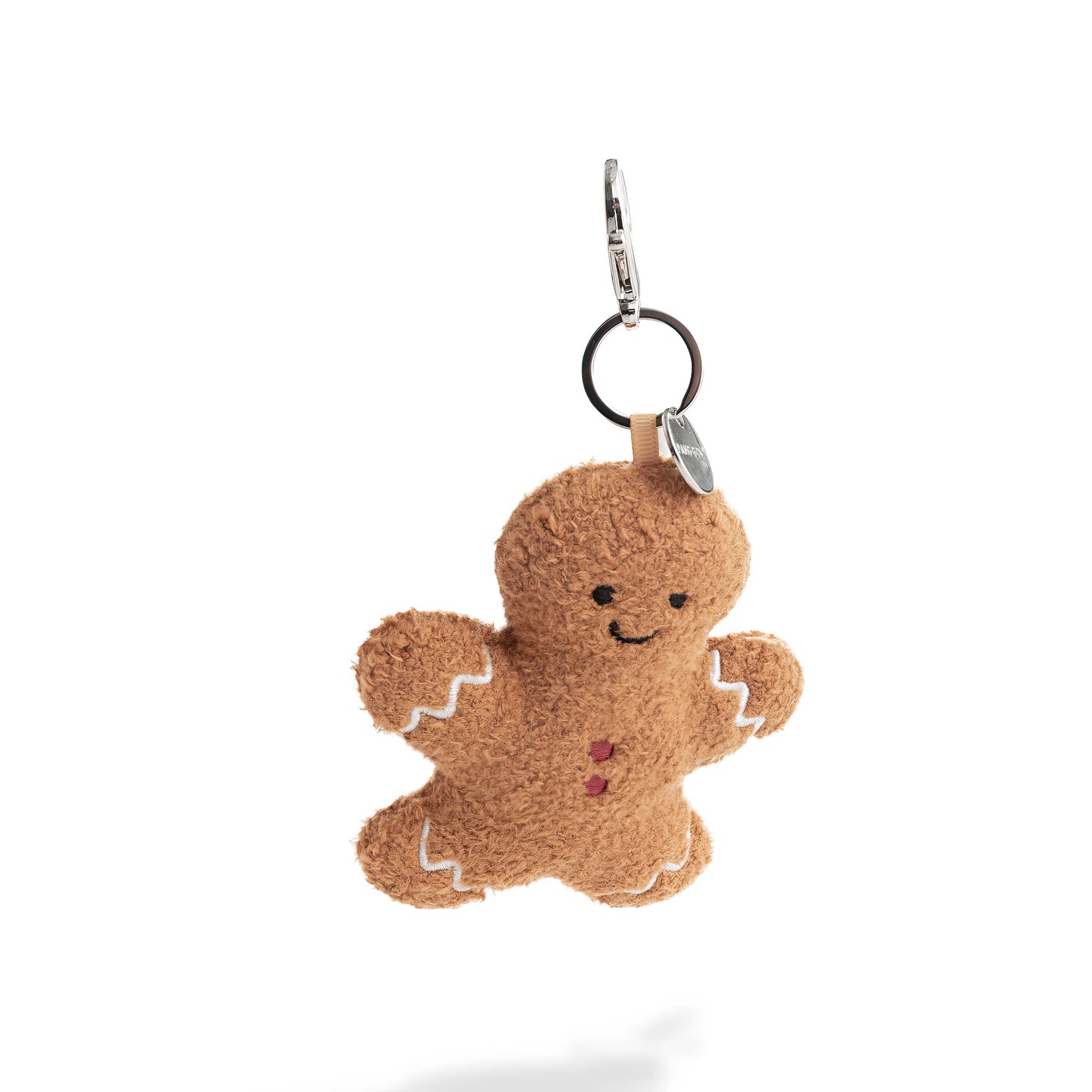 Cute Gingerbread Man Plush Keychain Bag Charm