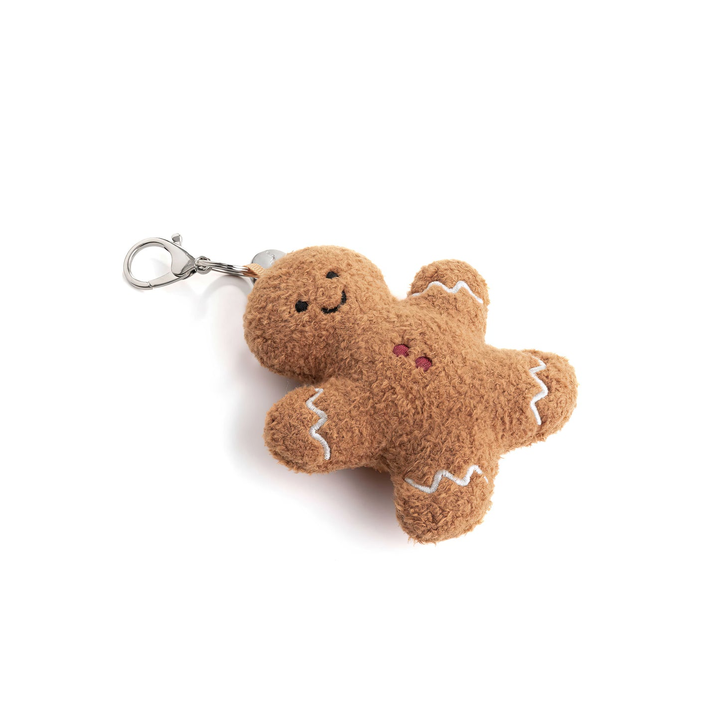 Cute Gingerbread Man Plush Keychain Bag Charm