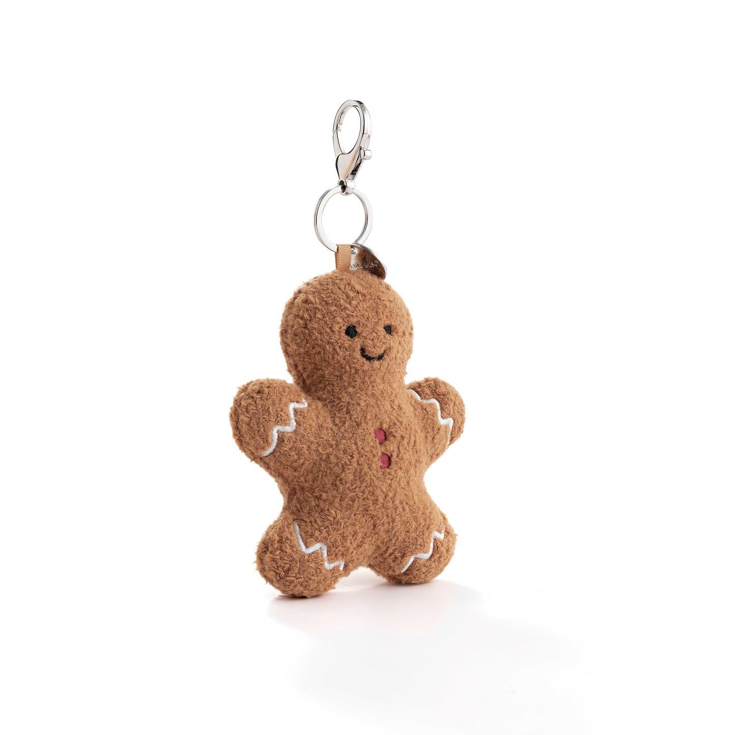 Cute Gingerbread Man Plush Keychain Bag Charm