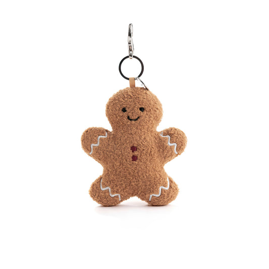 Cute Gingerbread Man Plush Keychain Bag Charm
