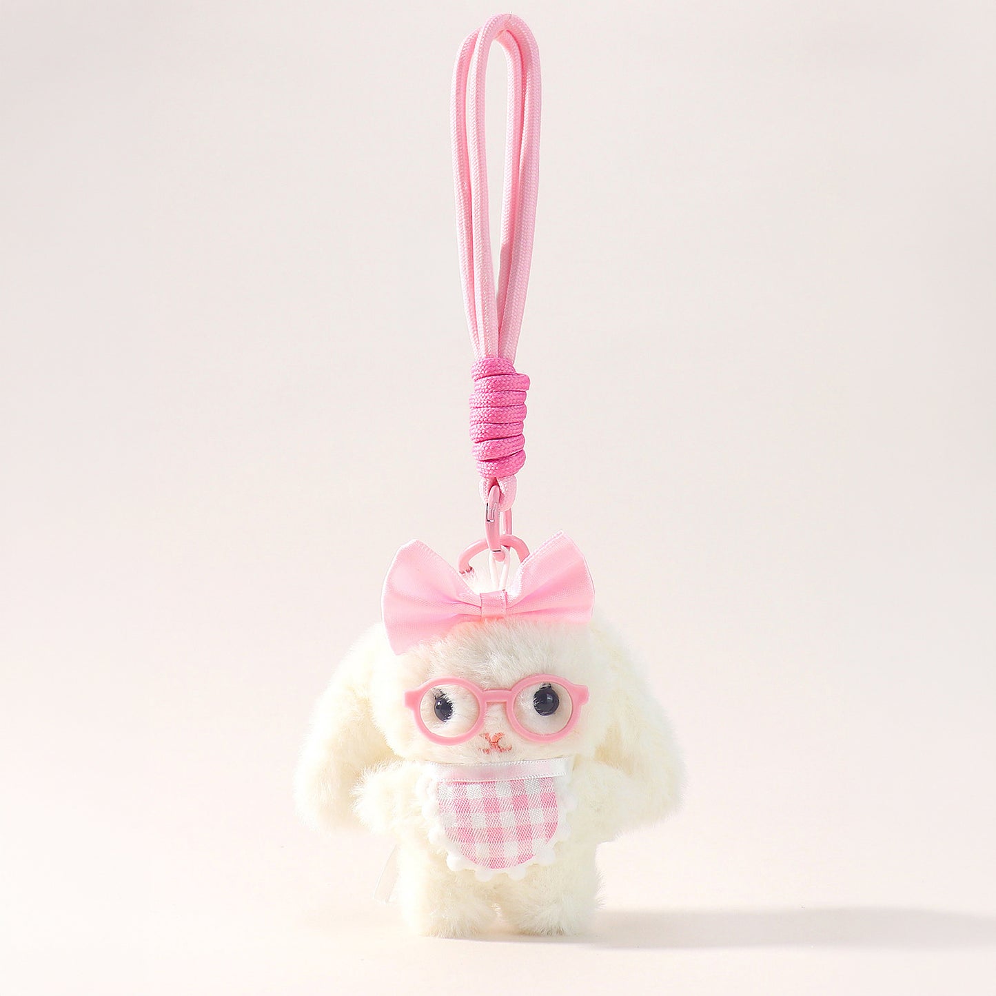 Cute Bowknot Floppy Ear Bunny Plush Keychain Bag Charm