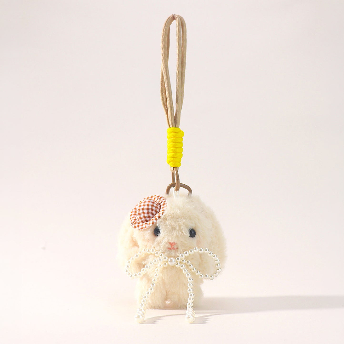 Cute Bowknot Floppy Ear Bunny Plush Keychain Bag Charm