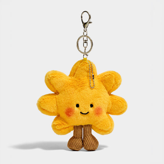 Cute Sunflower Plush Keychain Bag Charm