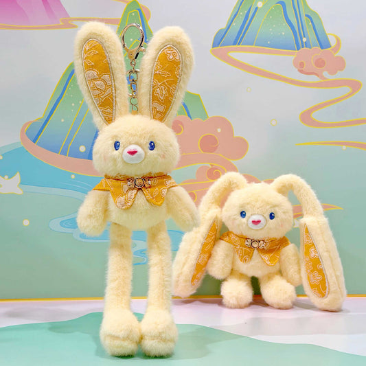 Cute Pull-Ear Bunny Plush Keychain Bag Charm