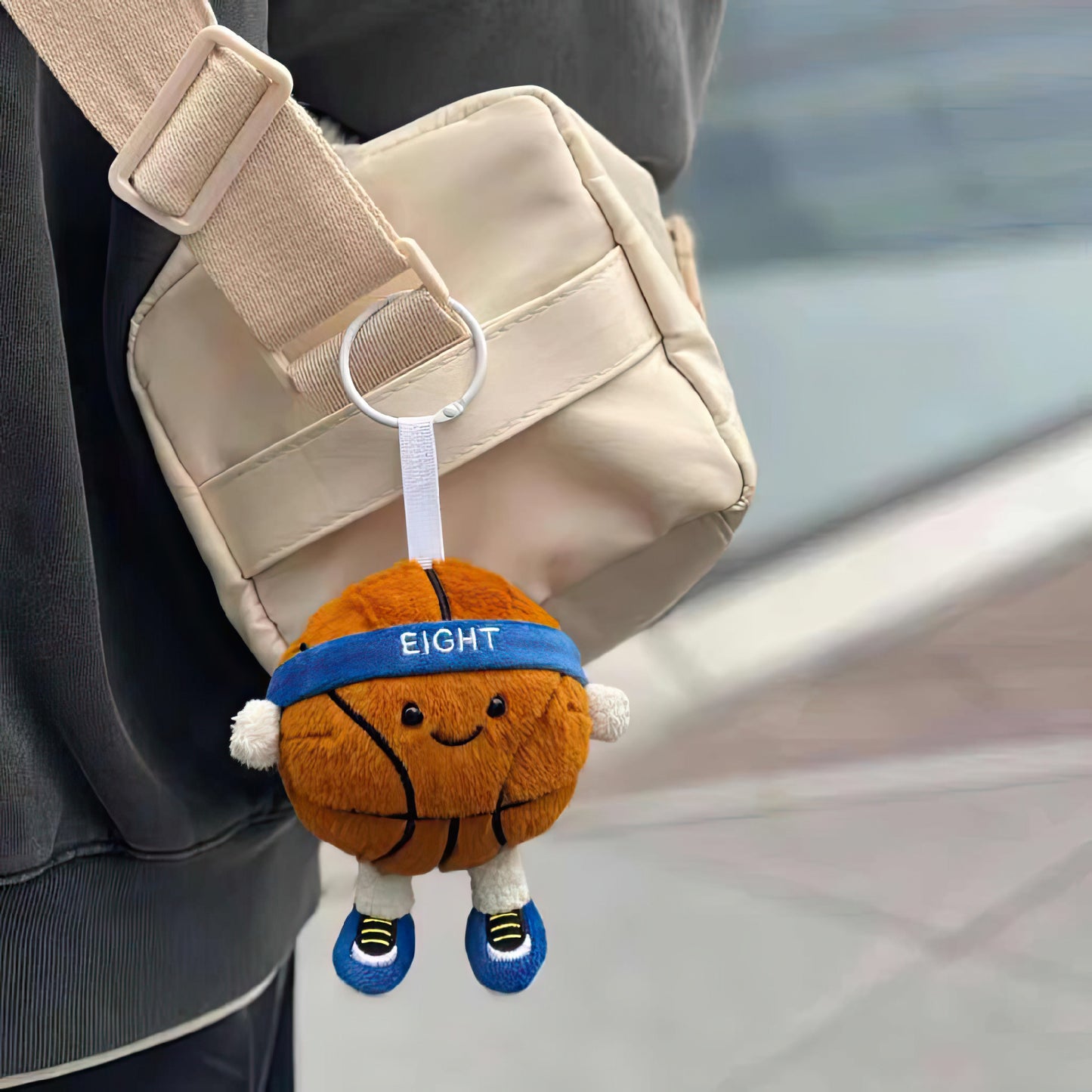 Cute Basketball Plush Keychain Bag Charm