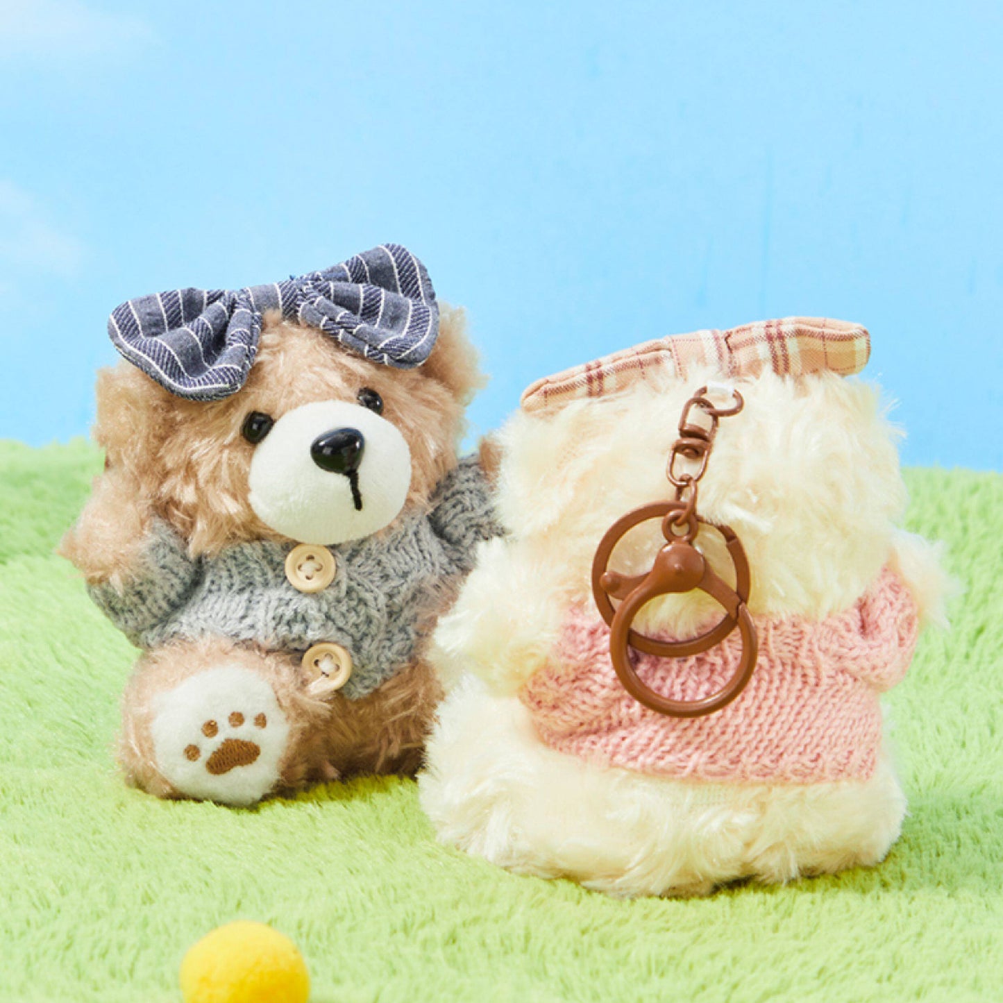 Cute Cookie Bear Plush Keychain Bag Charm
