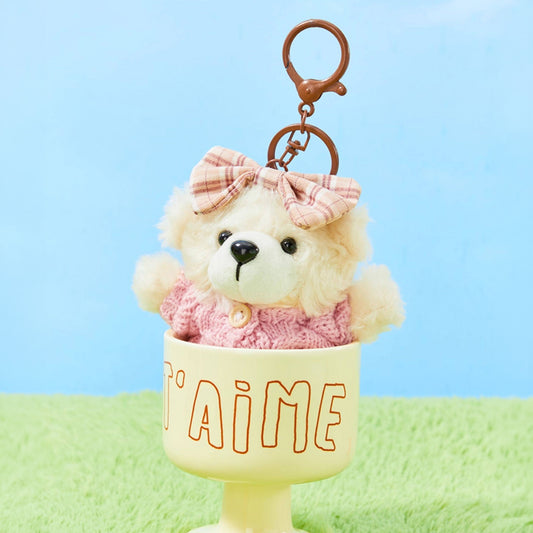 Cute Cookie Bear Plush Keychain Bag Charm