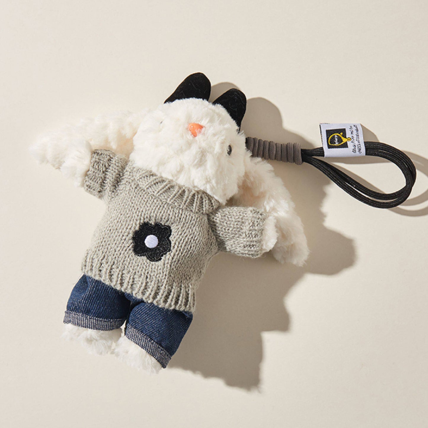 Cute Sweater Floppy Ear Bunny Plush Keychain Bag Charm