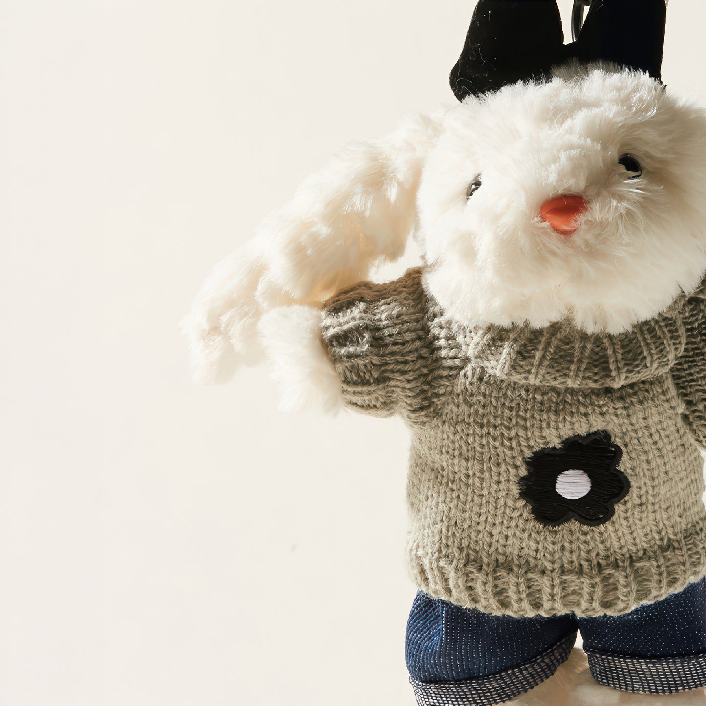 Cute Sweater Floppy Ear Bunny Plush Keychain Bag Charm