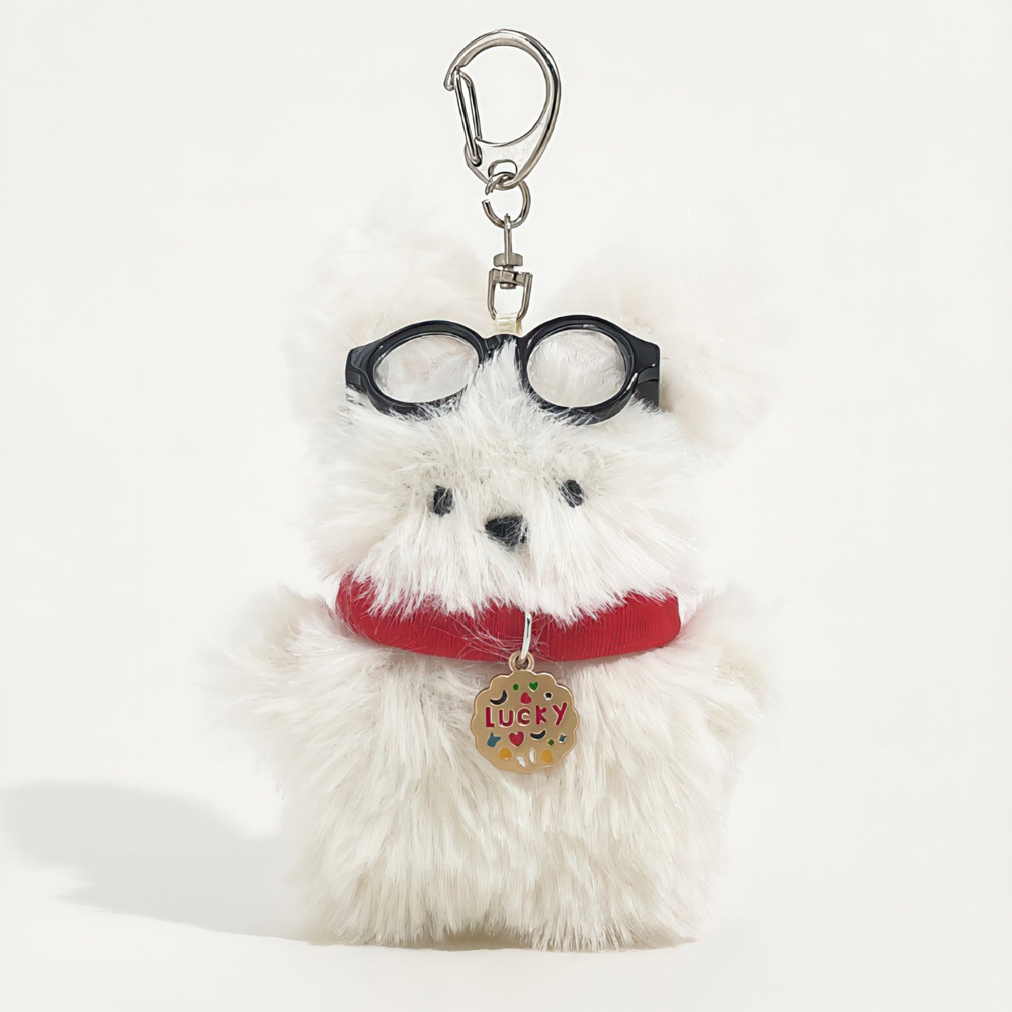 Cute Dragon Dance Puppy Plush Keychain Bag Charm