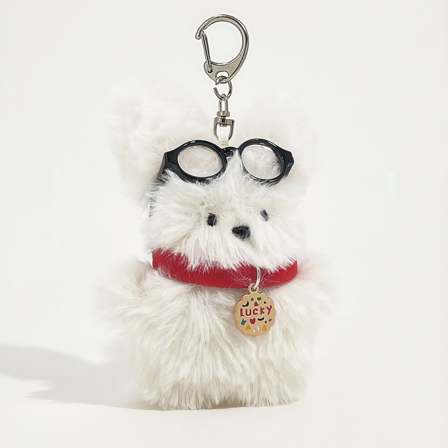Cute Dragon Dance Puppy Plush Keychain Bag Charm